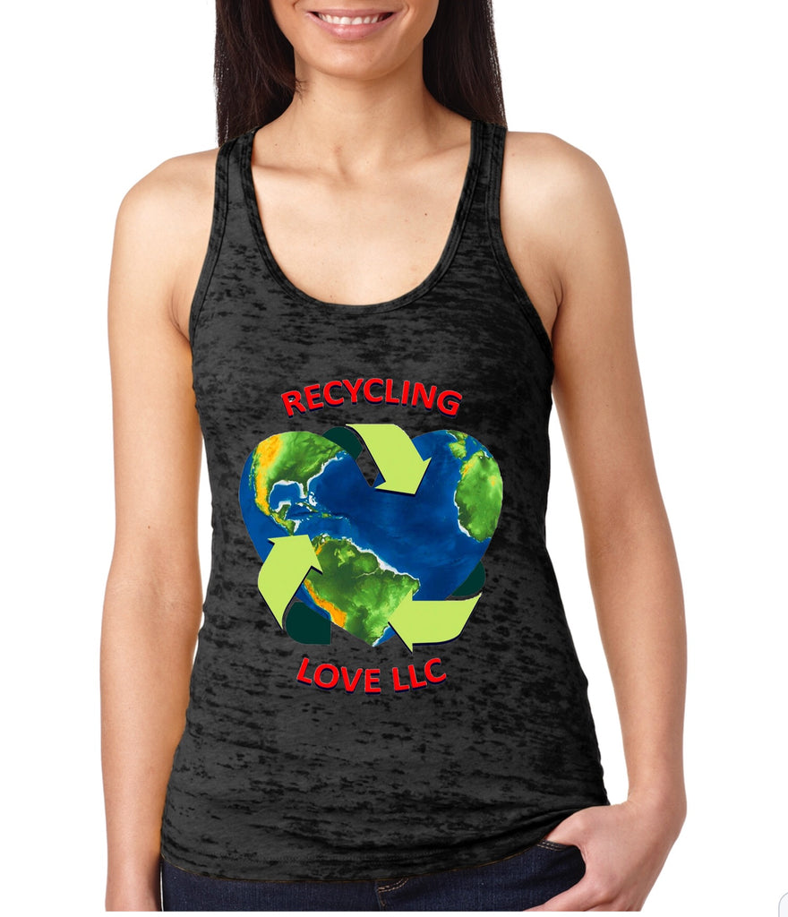 Recycling Love Racerback Burnout Tee